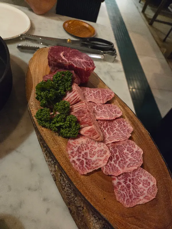 최고급 한우의 아름다운 마블링