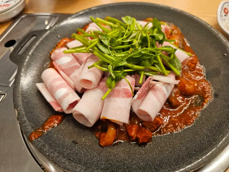 쭈꾸미 삼겹살의 환상적인 비주얼