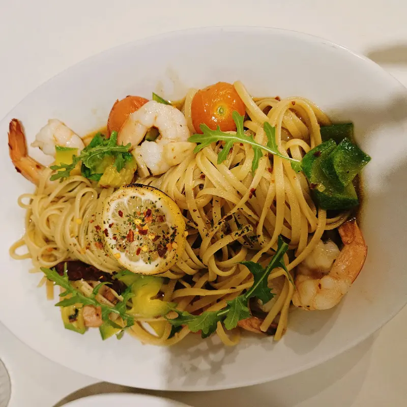 레몬 쉬림프 오일 파스타