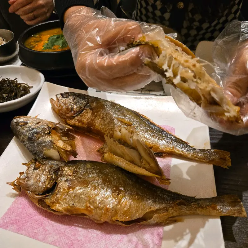 손질된 보리굴비