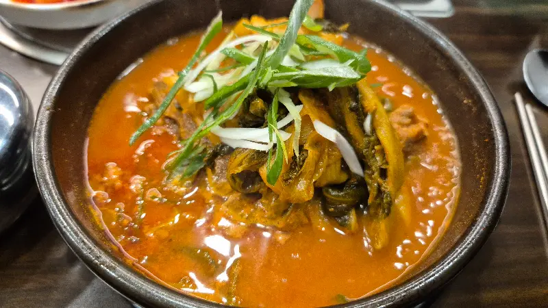 묵은지 감자탕 클로즈업