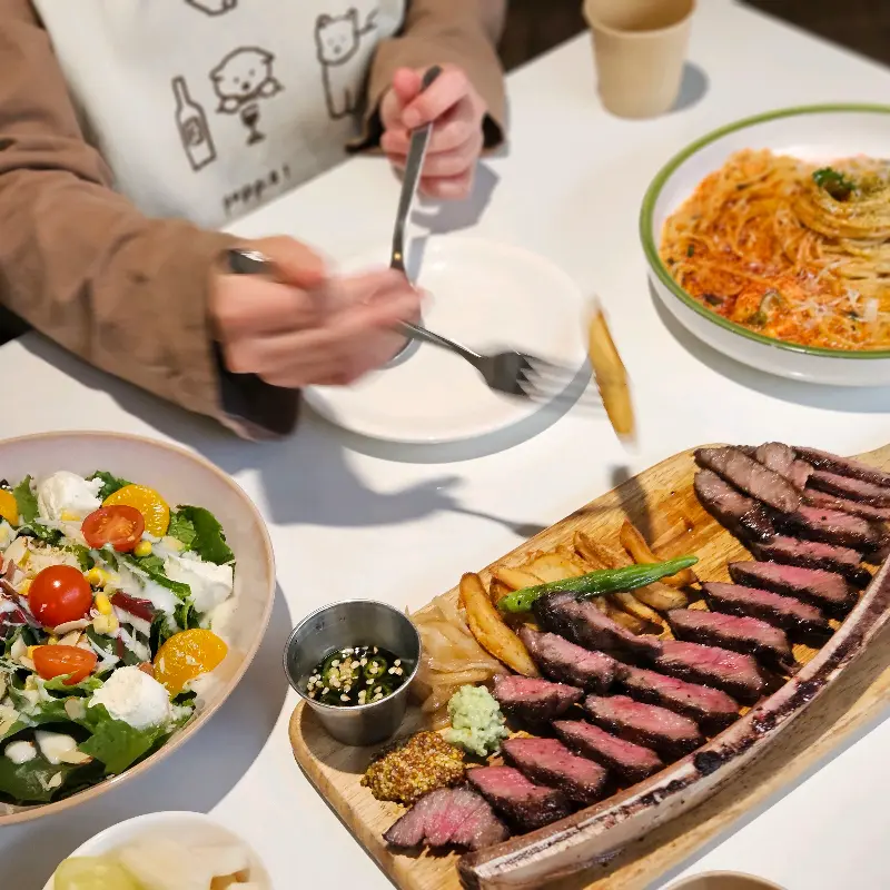 짚불구이 우대갈비 스테이크