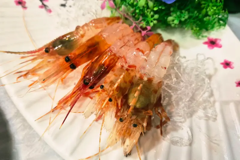 싱싱한 독도새우회의 클로즈업