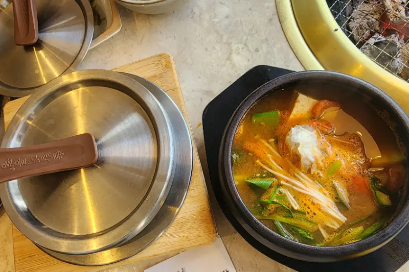 김치전골의 모습