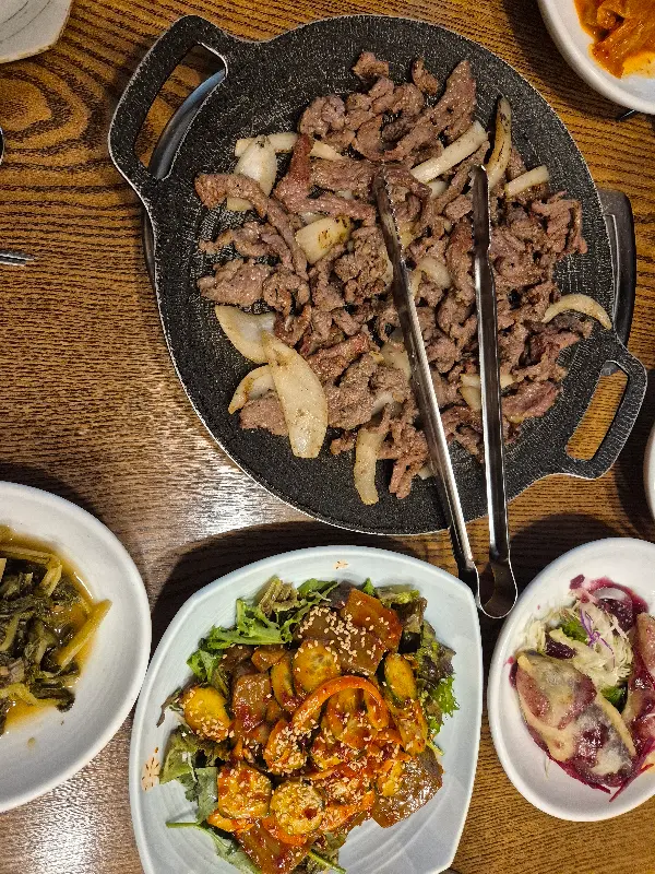 오리불고기의 클로즈업 샷