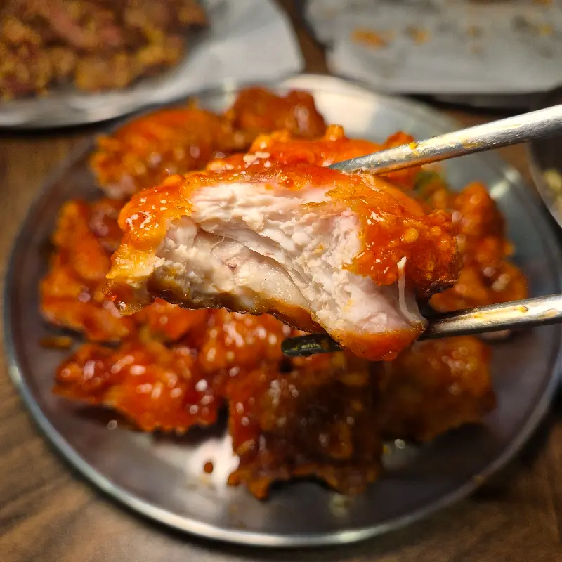 촉촉한 닭고기 속살