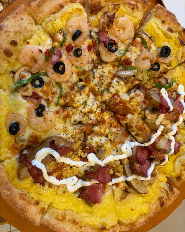 쉬림프골드 피자