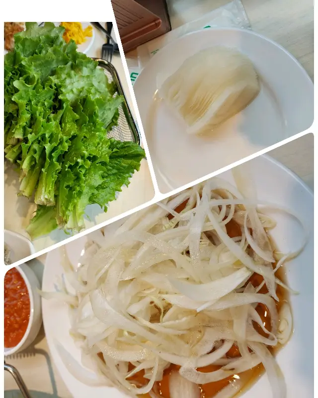 신선한 쌈 채소