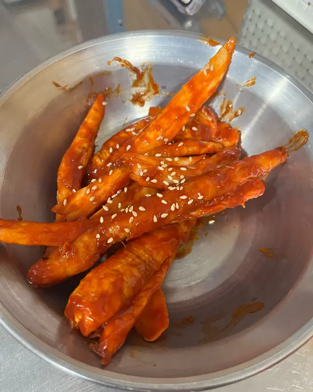 양념된 더덕구이