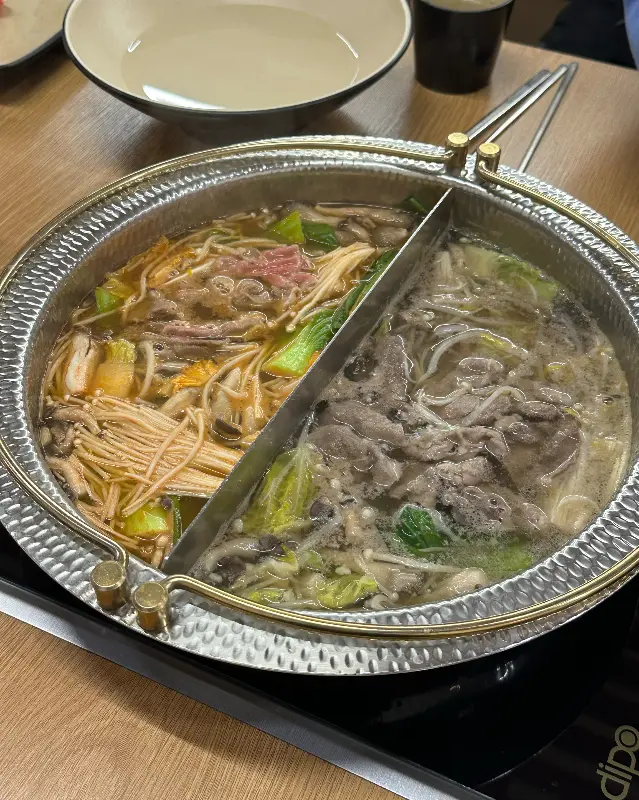 샤브샤브 끓는 모습