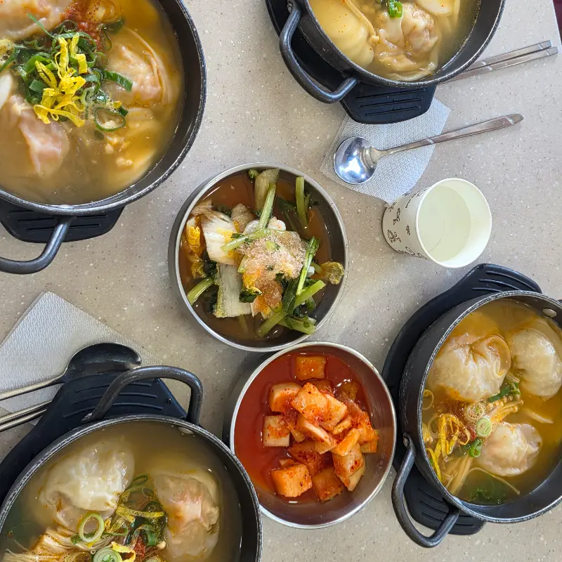 만두국과 열무김치