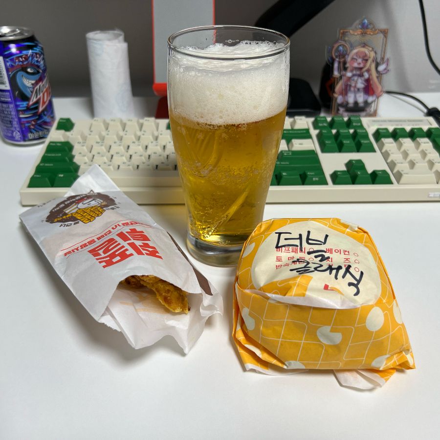 양념감자와 맥주