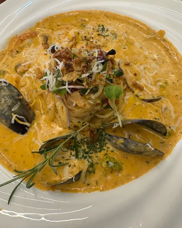 투움바 파스타 근접샷