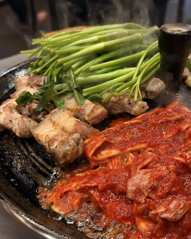 삼겹살과 김치