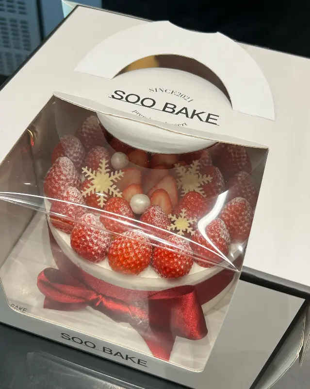 수베이크 딸기 케이크 포장 상자
