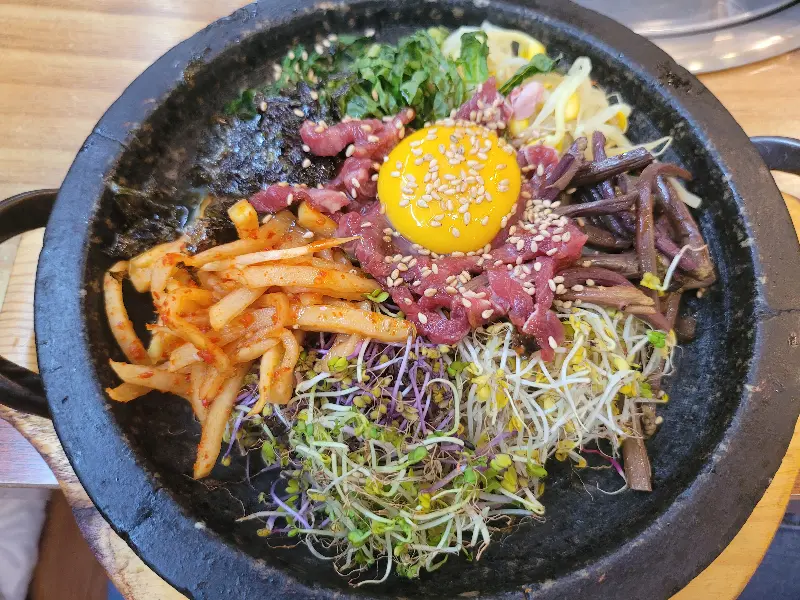 돌판비빔밥 재료