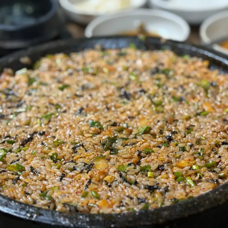 불낙지 양념에 볶아 먹는 볶음밥