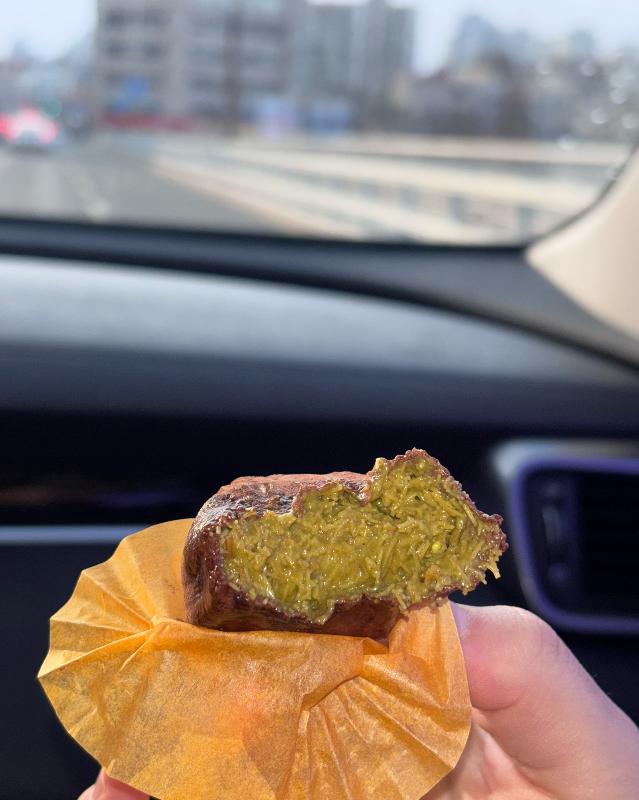 두바이 쫀득 쿠키 단면