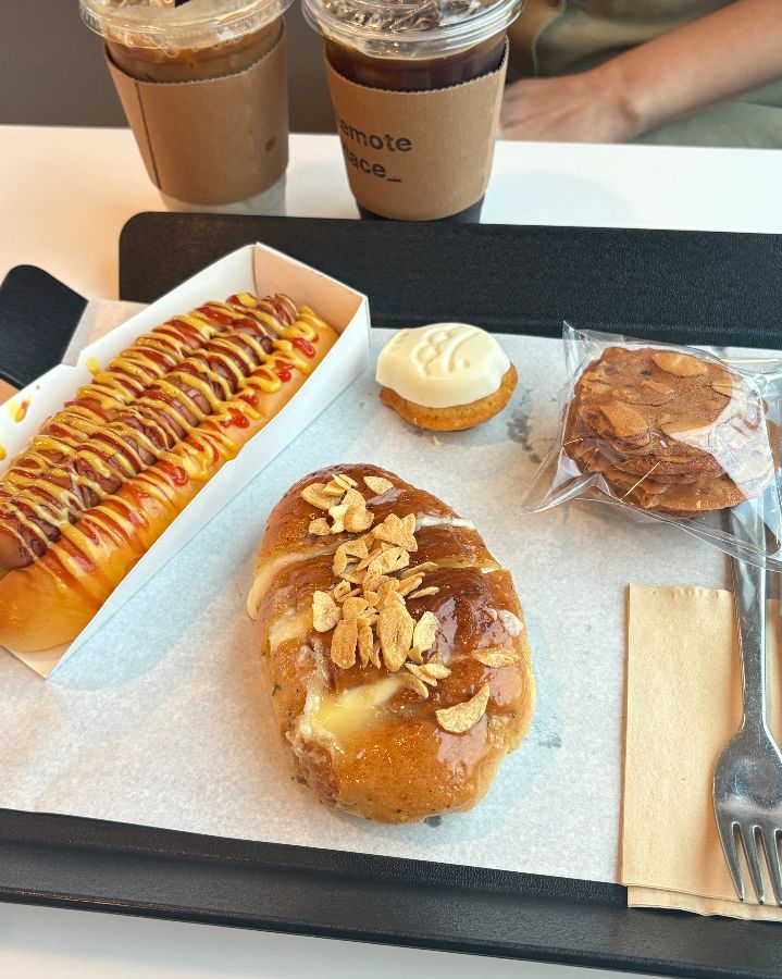 크림라떼와 샌드위치