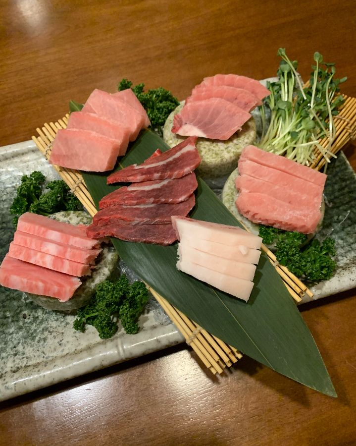 다양한 부위의 참치회