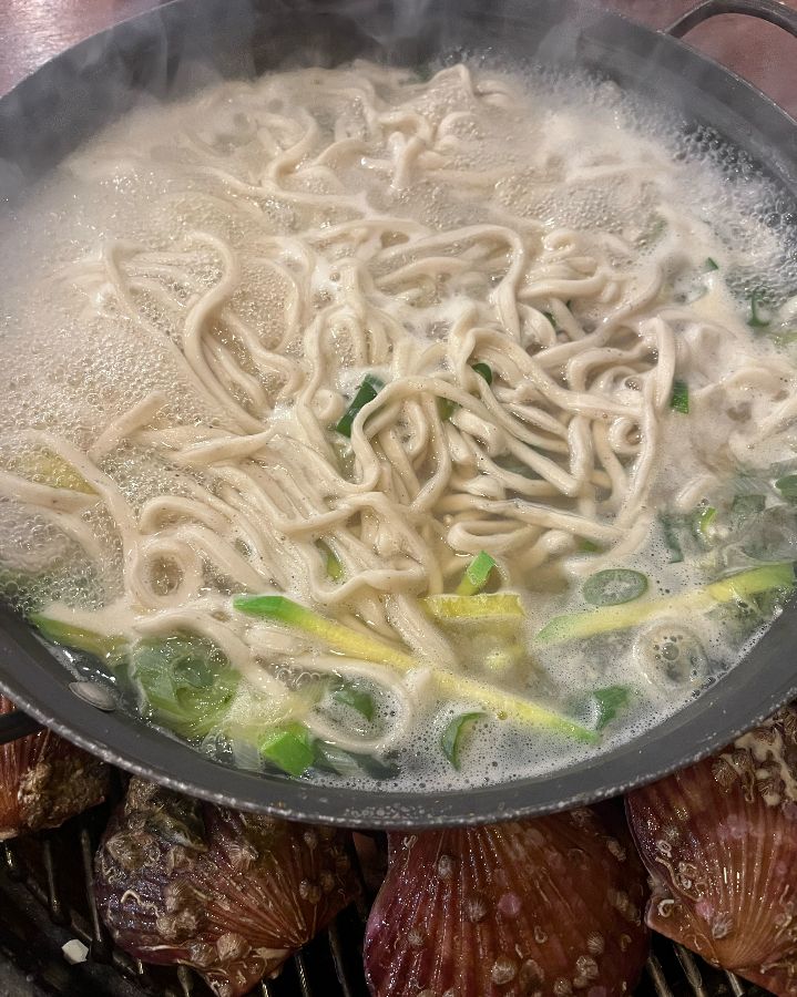 조개전골 칼국수