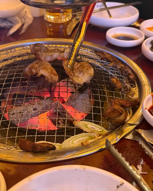 숯불에 구워먹는 쪽갈비