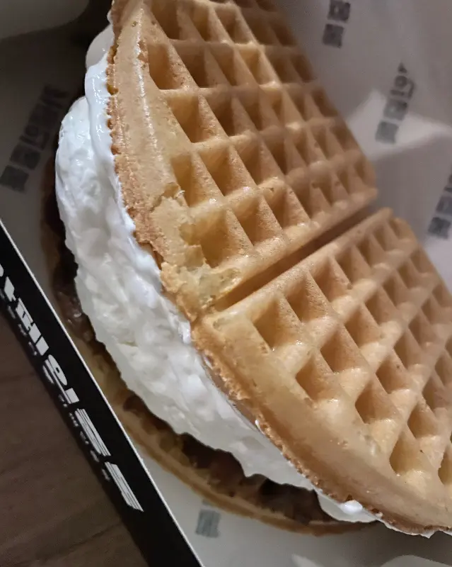 생크림 햅쌀 와플