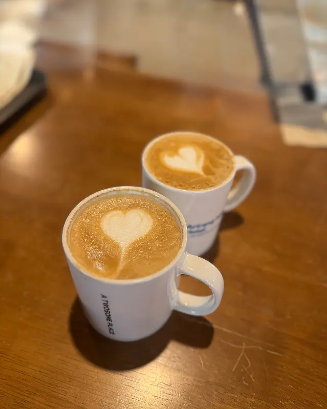 하트 라떼 아트