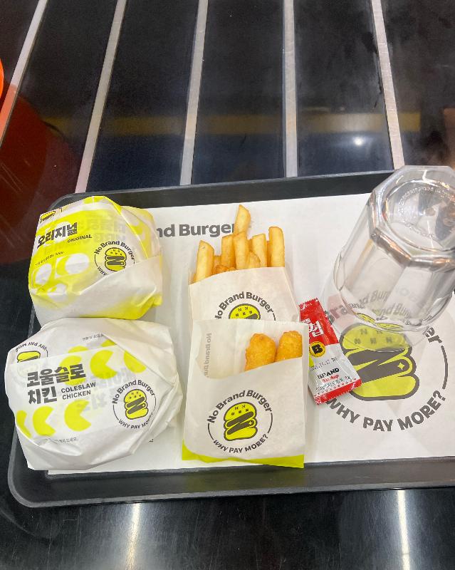 노브랜드 버거 세트 메뉴
