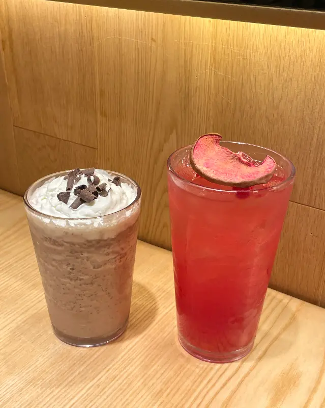 다양한 음료 메뉴