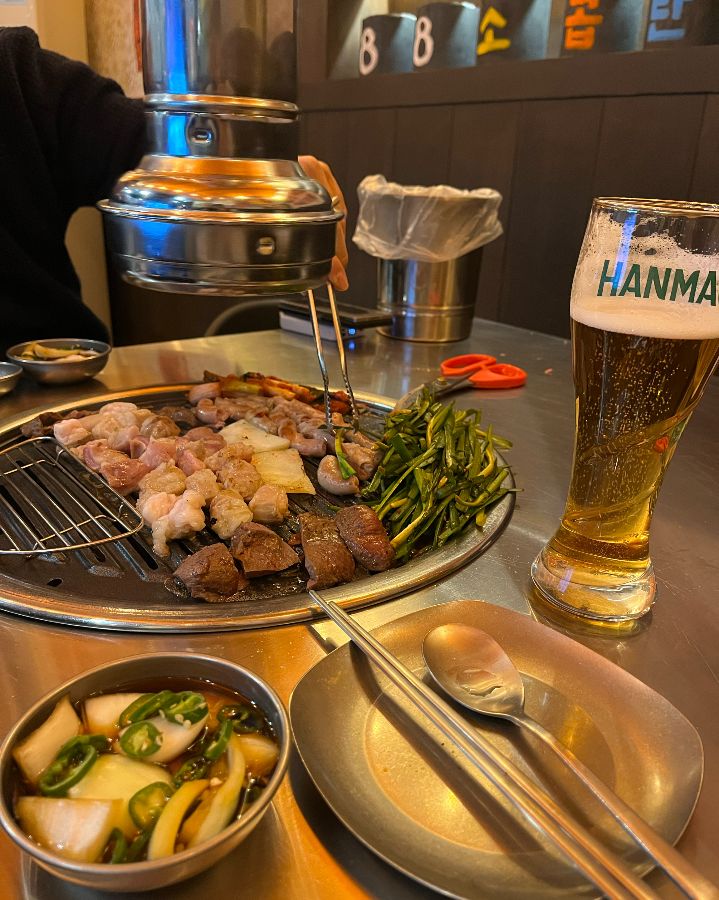 88소곱탄의 전체적인 테이블 세팅 모습