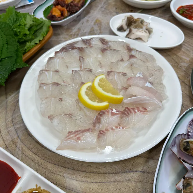 싱싱한 활어회 클로즈업