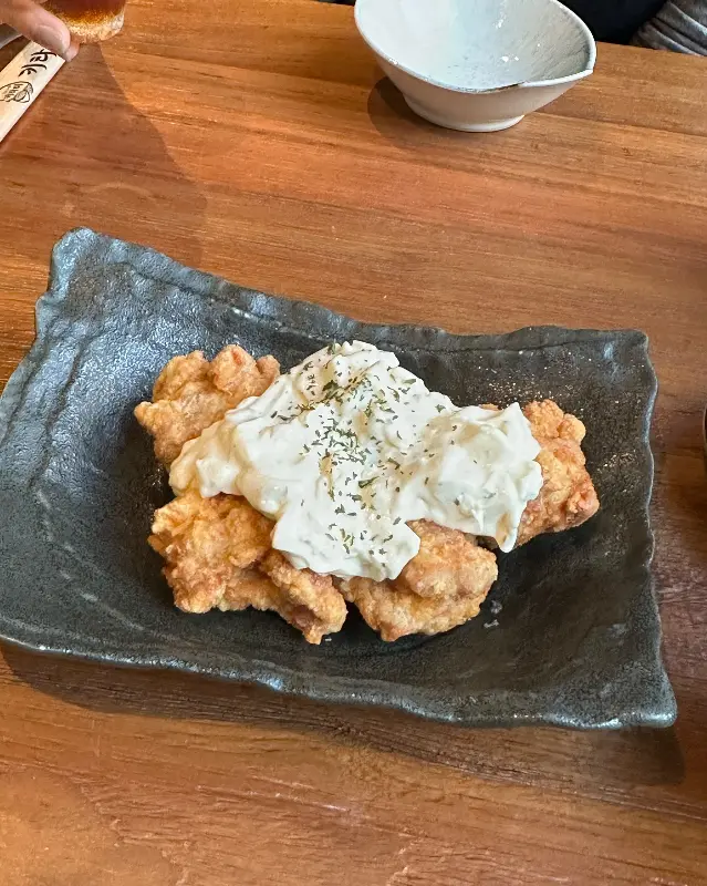 명란 크림 우동의 클로즈업 사진