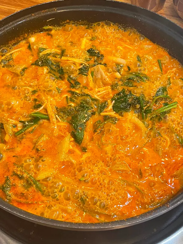 매콤한 막창전골의 자태