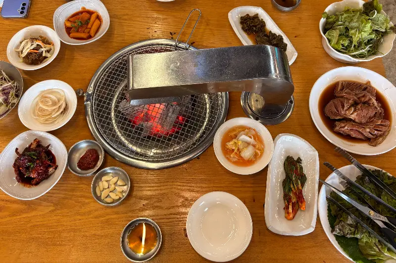 숯불과 환풍시설