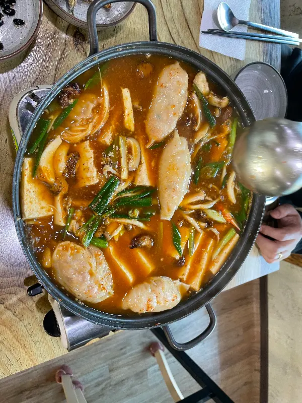 두부전골 클로즈업