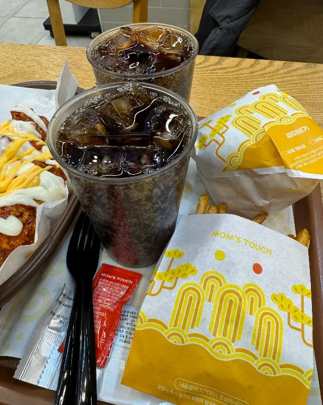 맘스터치 세트 메뉴