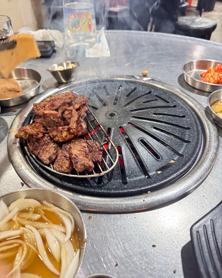 불판 위의 막창