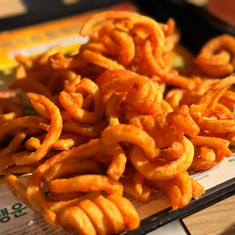 행운버거와 함께 나온 컬리 프라이