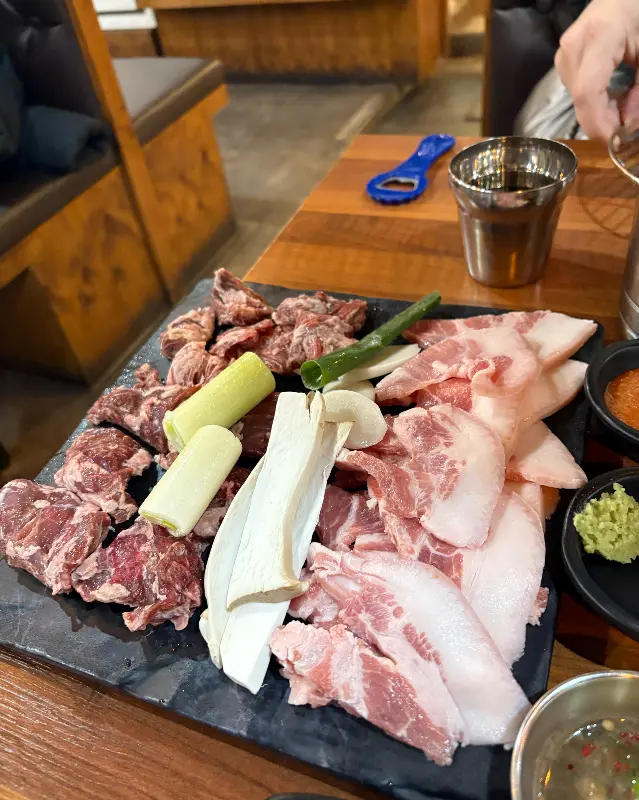 뒷고기 모듬 클로즈업