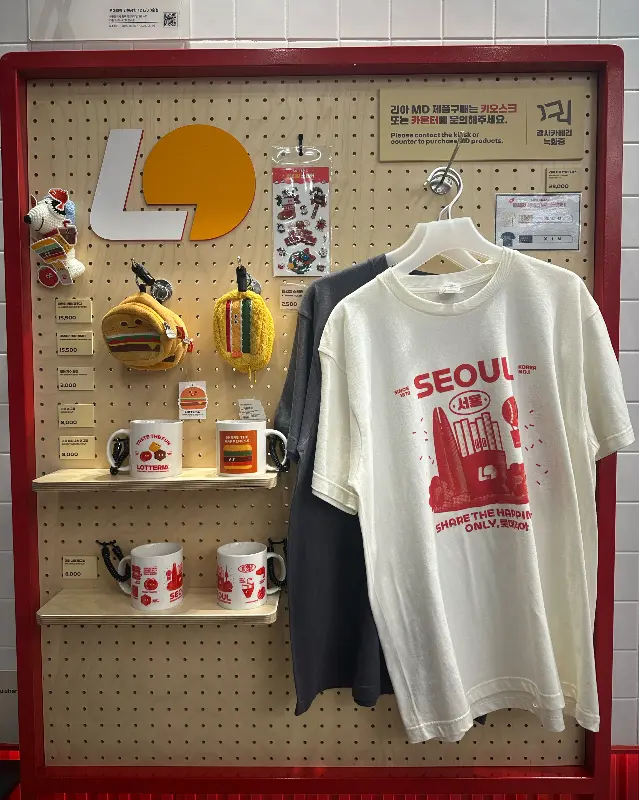 롯데리아 매장 내 디스플레이