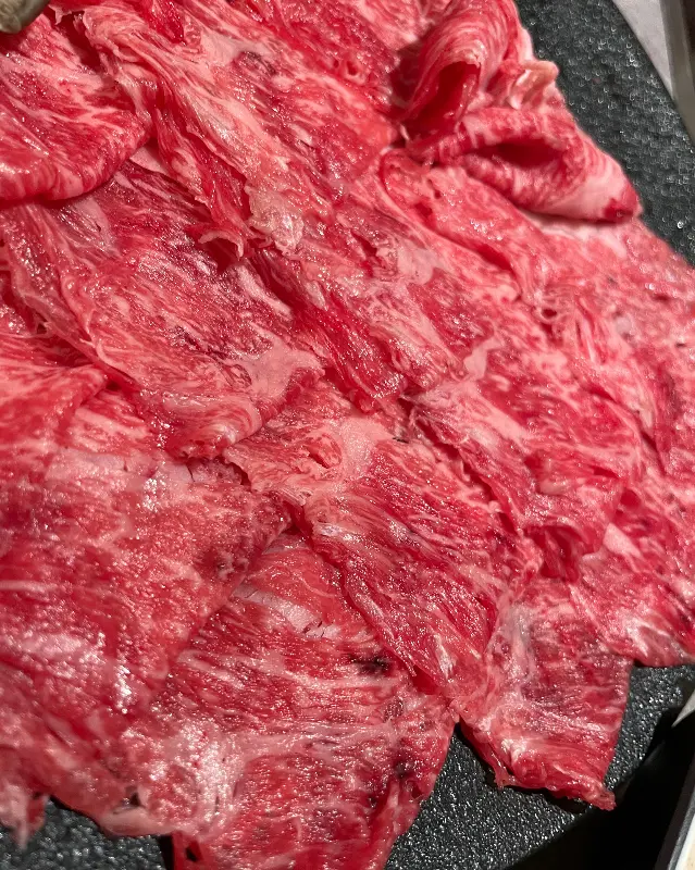 고기의 섬세한 마블링