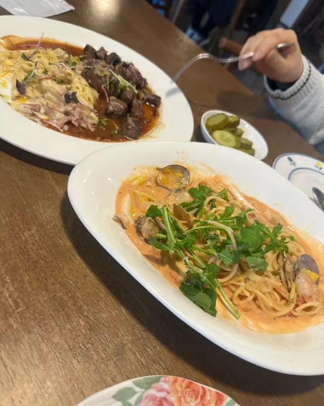 갓김치 오일 파스타