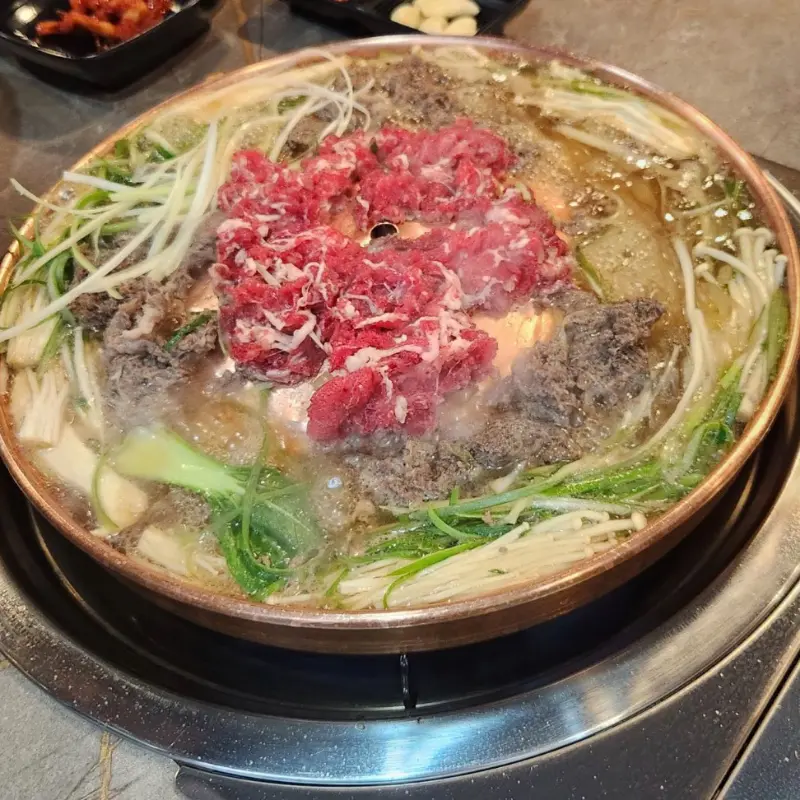 불고기가 익어가는 모습