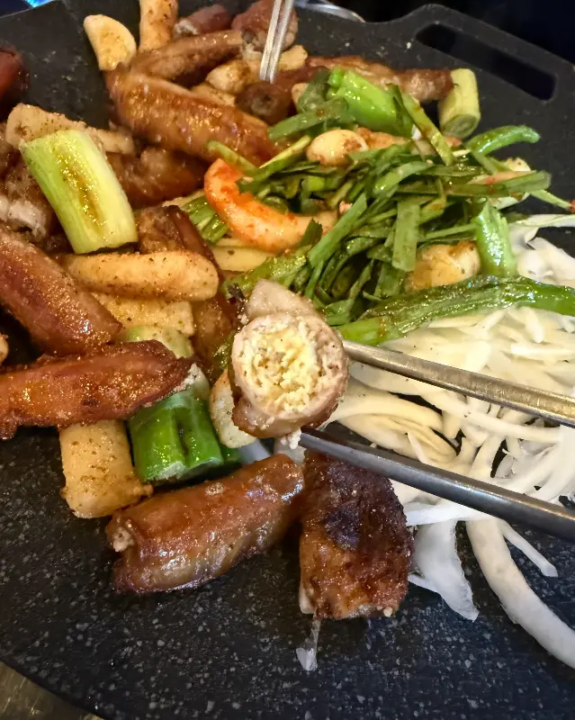 곱창 속에 곱이 꽉 차 있는 모습