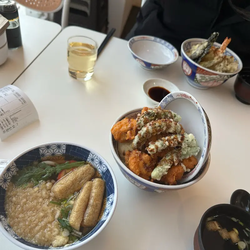 새우튀김과 온센타마고