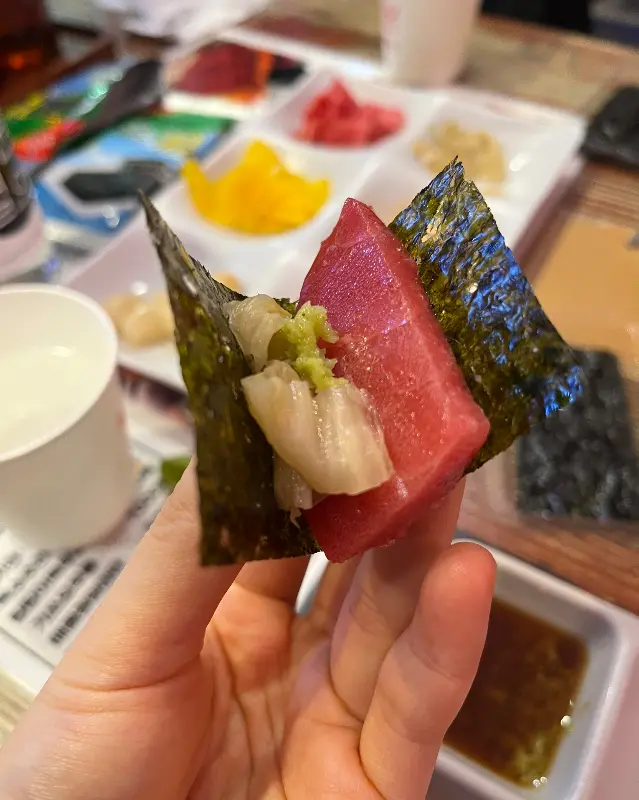 김에 싸 먹는 참치회