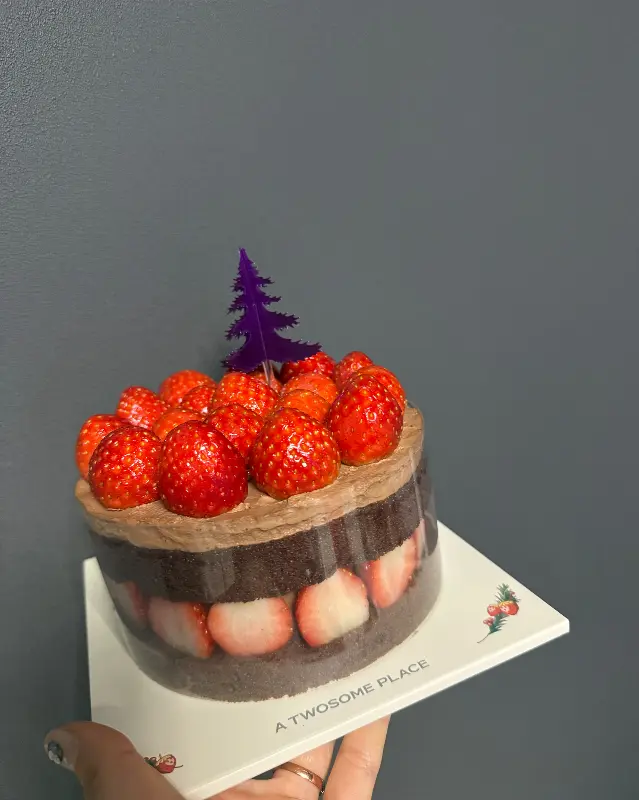 눈으로도 즐거운 딸기 초콜릿 케이크