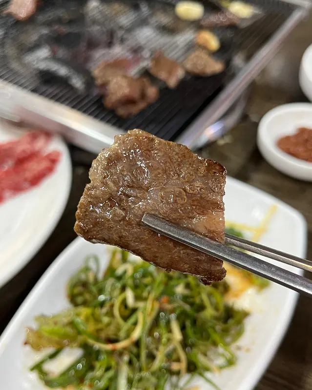 잘 익은 소고기 한 점