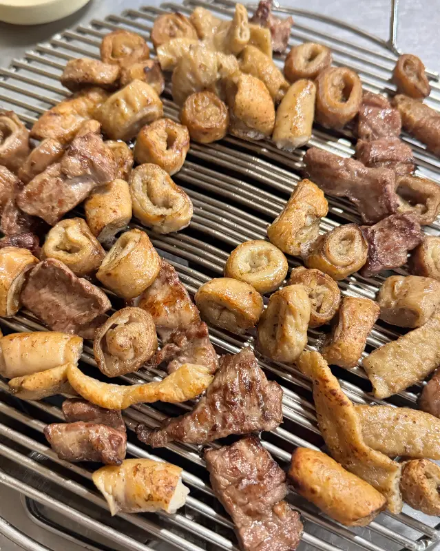 초벌되어 나온 막창